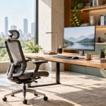 Modern ergonomik ofis çalışma alanı